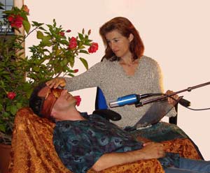 Ursula Demarmels during a spirital regression session, recorded for media purposes. (c) Ursula Demarmels & Dr. Gerhard W. Hacker, Salzburg (2007).